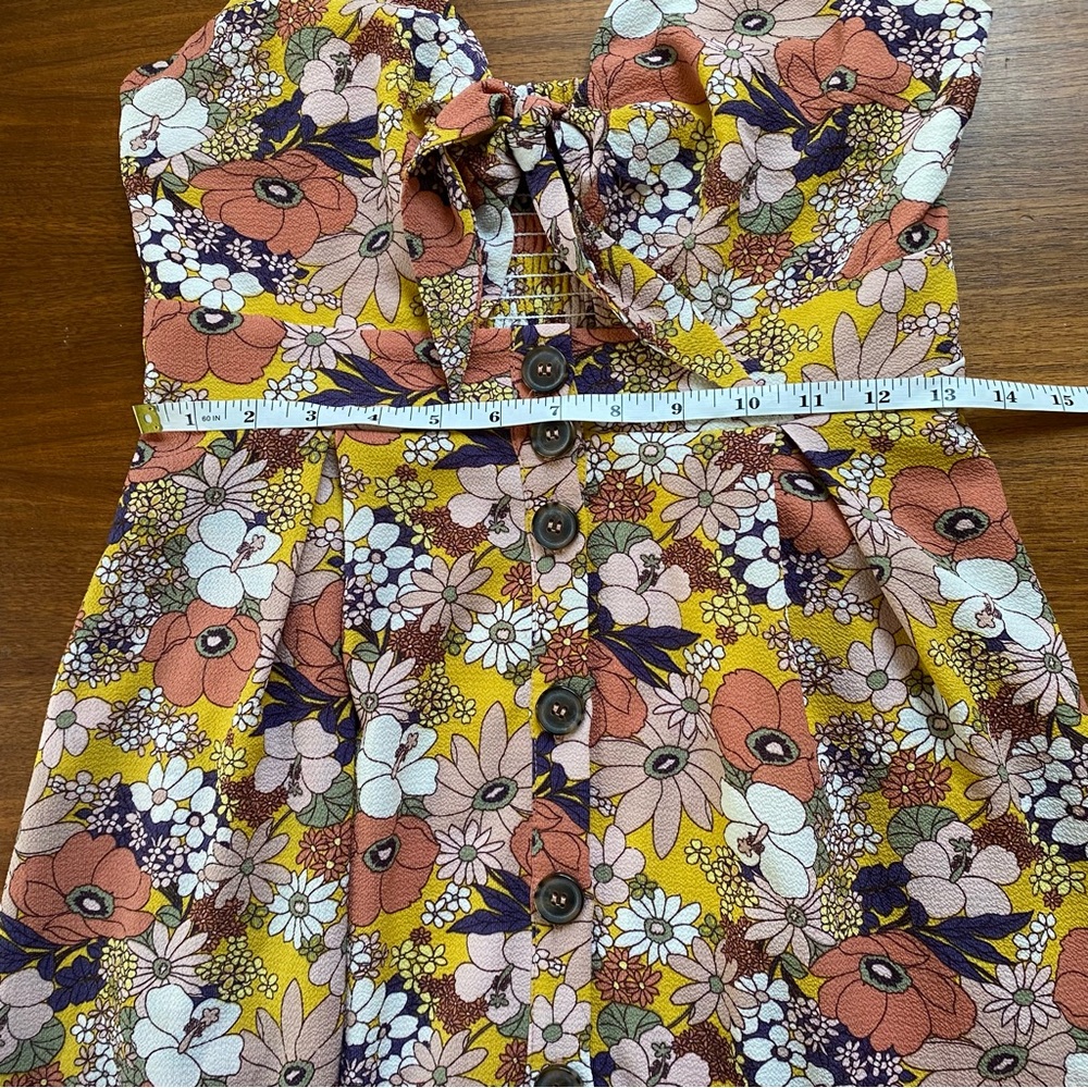 MODCLOTH Gilli Floral Spaghetti Strap Bow Front Dress - Picture 9 of 11